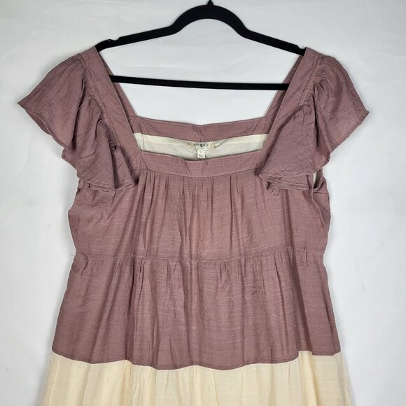 Umgee Dress Women's Large Pink Purple Hi Low Tiered Boho Gauzy Coastal NWT - Picture 3 of 9